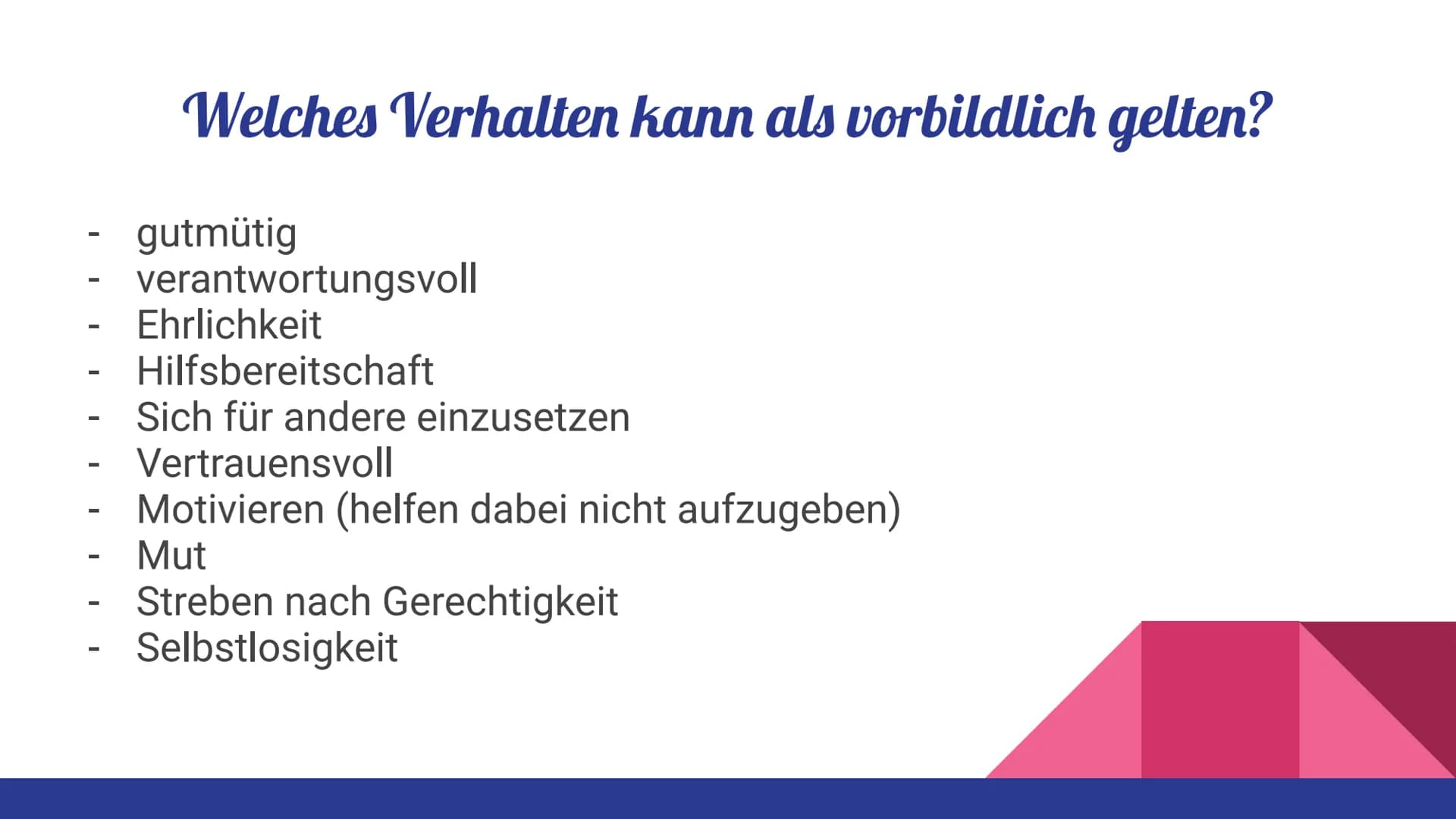 Vorbilder In der Präsentation werden folgende
Fragen beantwortet:
-was ist ein Vorbild?
-was macht ein Vorbild aus?
-welches verhalten kann 