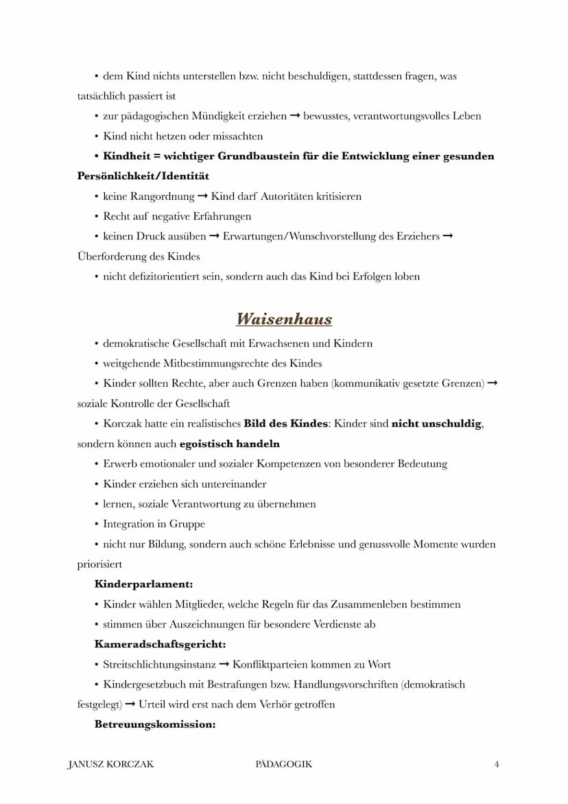 Refompädagoge Korczak
Janusz Korczak
Geburt: 1878
• wohlhabend, jüdischer Herkunft
• Arbeit in einer Kinderarztpraxis → Kinderarzt
• 1912: L