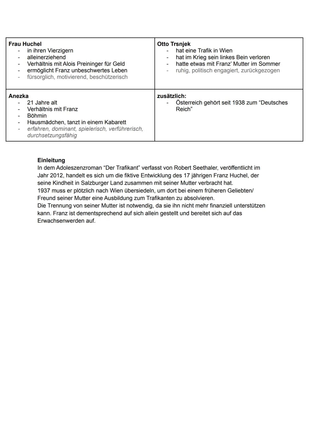 Analyse
1. Einleitungssatz: Titel, Textsorte (Adoleszenzroman) + Thema
2. Thema des vorh. Auszugs
Deutsch Klausur Q1.2.1.
3. Einordnung in d