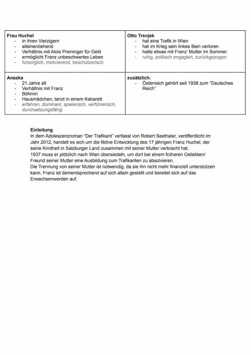 Analyse
1. Einleitungssatz: Titel, Textsorte (Adoleszenzroman) + Thema
2. Thema des vorh. Auszugs
Deutsch Klausur Q1.2.1.
3. Einordnung in d
