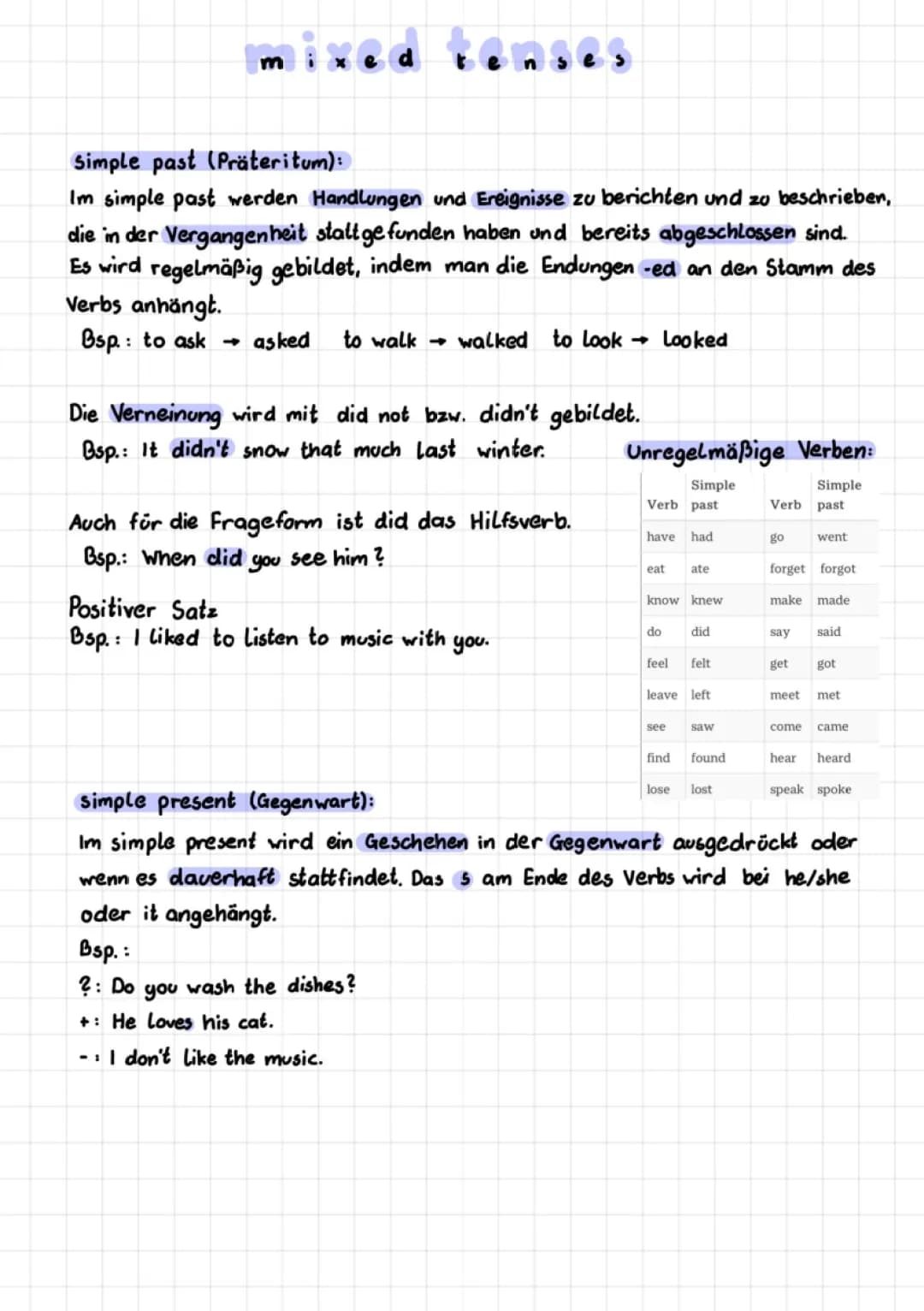 Mixed tenses 