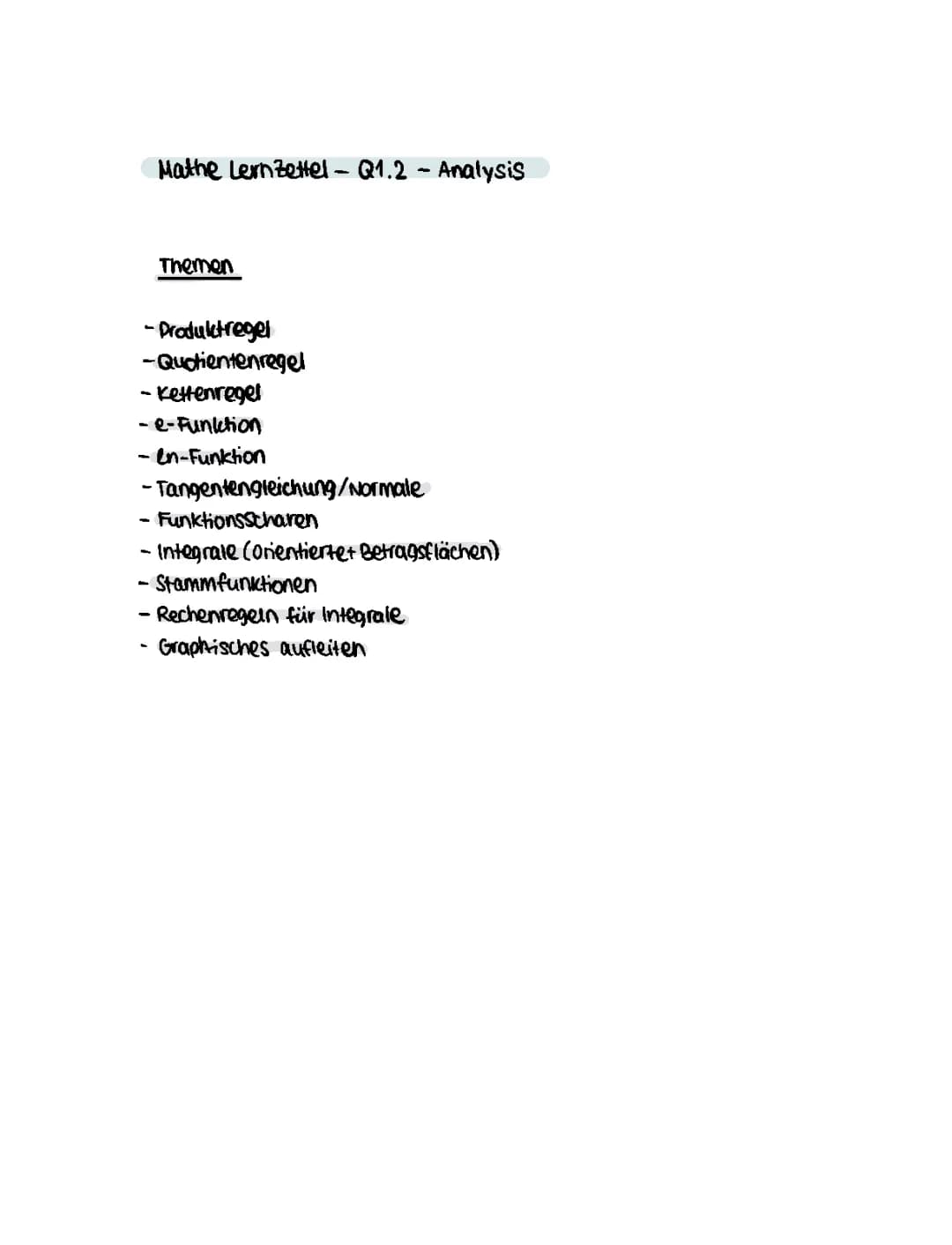Deine einfache Analyse und Ableitungen für die Schule - Zusammenfassung & Rechner PDF