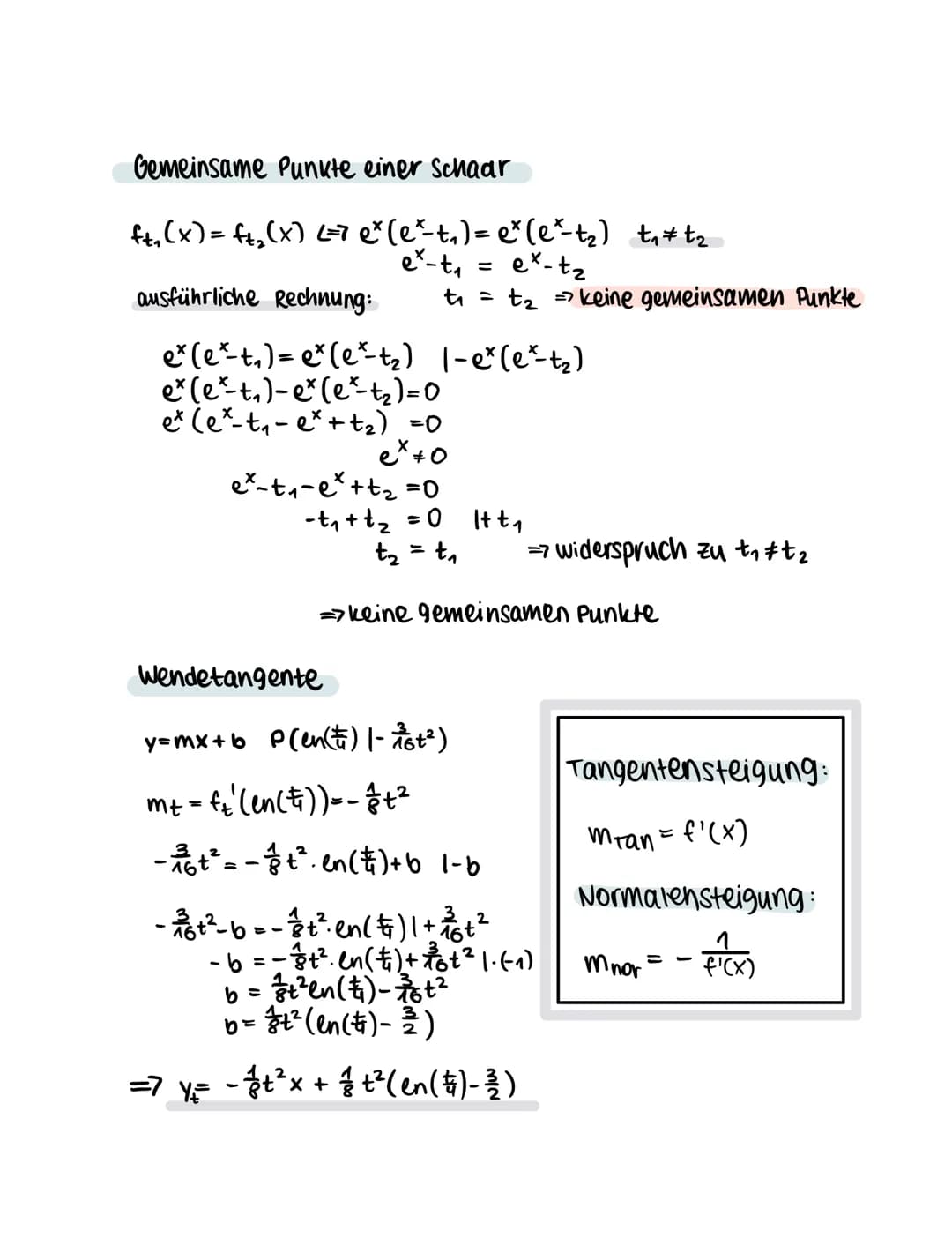 Mathe Lernzettel - Q1.2 - Analysis
Themen
-Produktregel
-Quotientenregel
·Kettenregel
- e-Funktion
-en-Funktion
-Tangentengleichung/Normale
