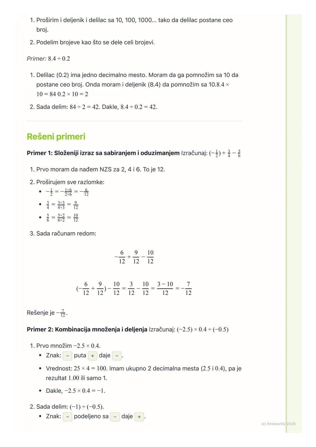 # Operacije sa racionalnim
brojevima

Uvod u operacije sa racionalnim brojevima

Racionalni brojevi su svi brojevi koji se mogu napisati kao