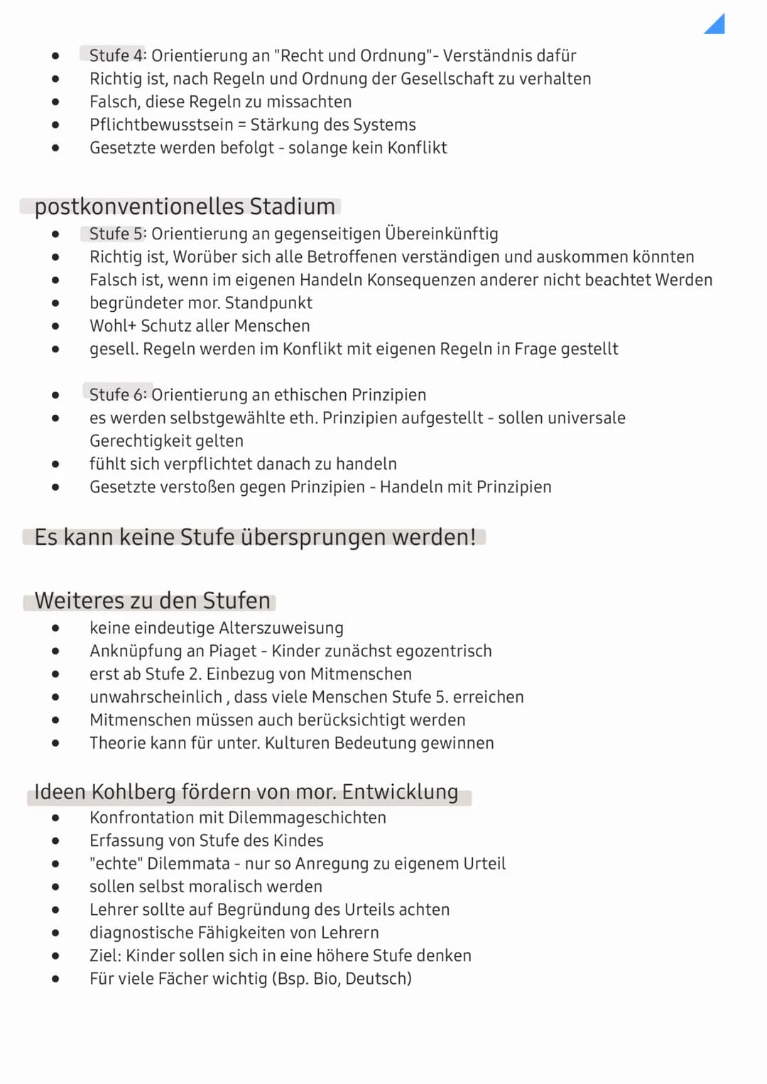 Moralische Entwicklang nach Lawrence Kohlberg
Allgemeines :
●
●
●
●
●
●
●
●
●
●
●
●
●
●
6. Stufen moralischer Entwicklung
präkonventionelles