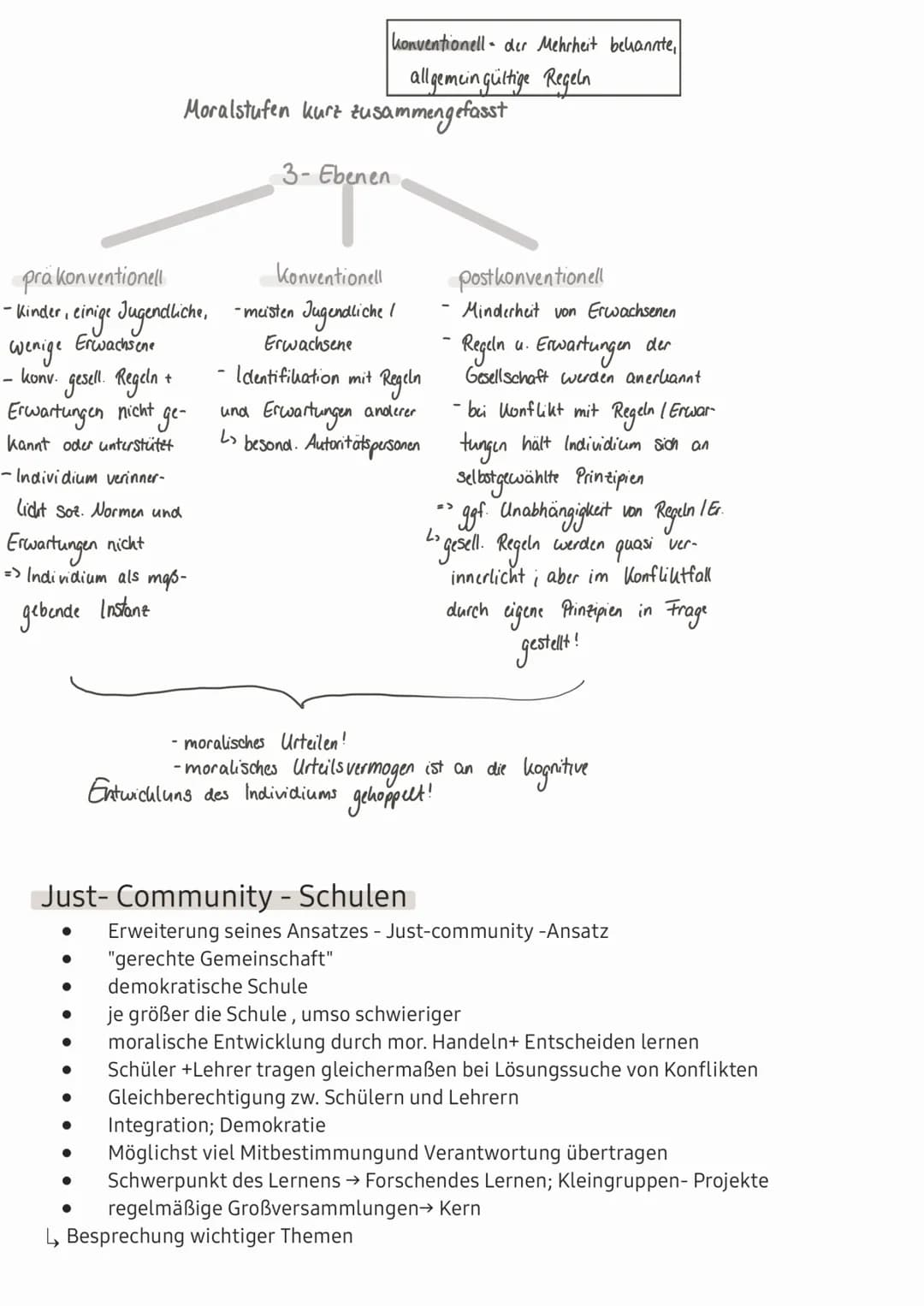 Moralische Entwicklang nach Lawrence Kohlberg
Allgemeines :
●
●
●
●
●
●
●
●
●
●
●
●
●
●
6. Stufen moralischer Entwicklung
präkonventionelles