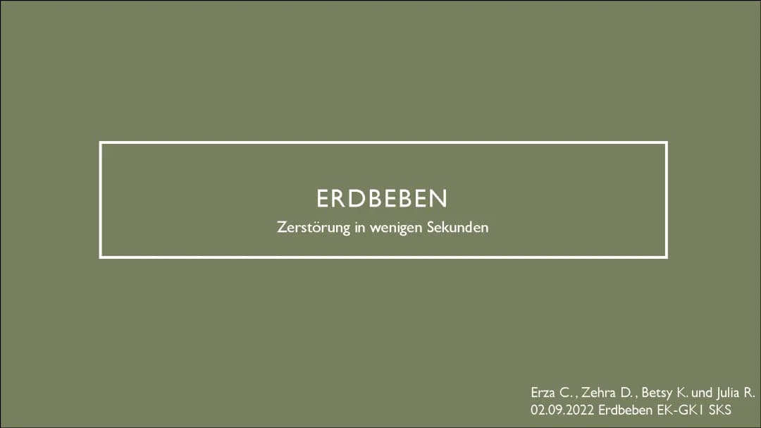 Erdbeben
