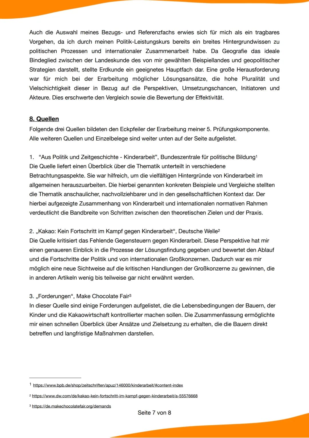 Schriftliche Ausarbeitung zur 5. Prüfungskomponente
Referentin: Lena Werner
FRIED
Prüfer: Herr Götze
T-OBELE
每
Elfenbeinküste -
Schokolade n