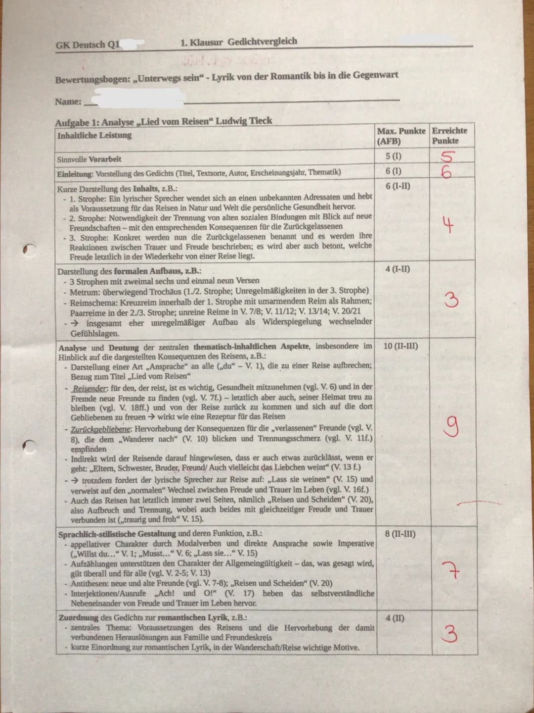 GK d Q1
Ellipse
da a
zaruch best
1. Klausur
„Unterwegs sein" - Lyrik von der Romantik bis zur Gegenwart
Aufgabenstellung:
1. Analysieren Sie