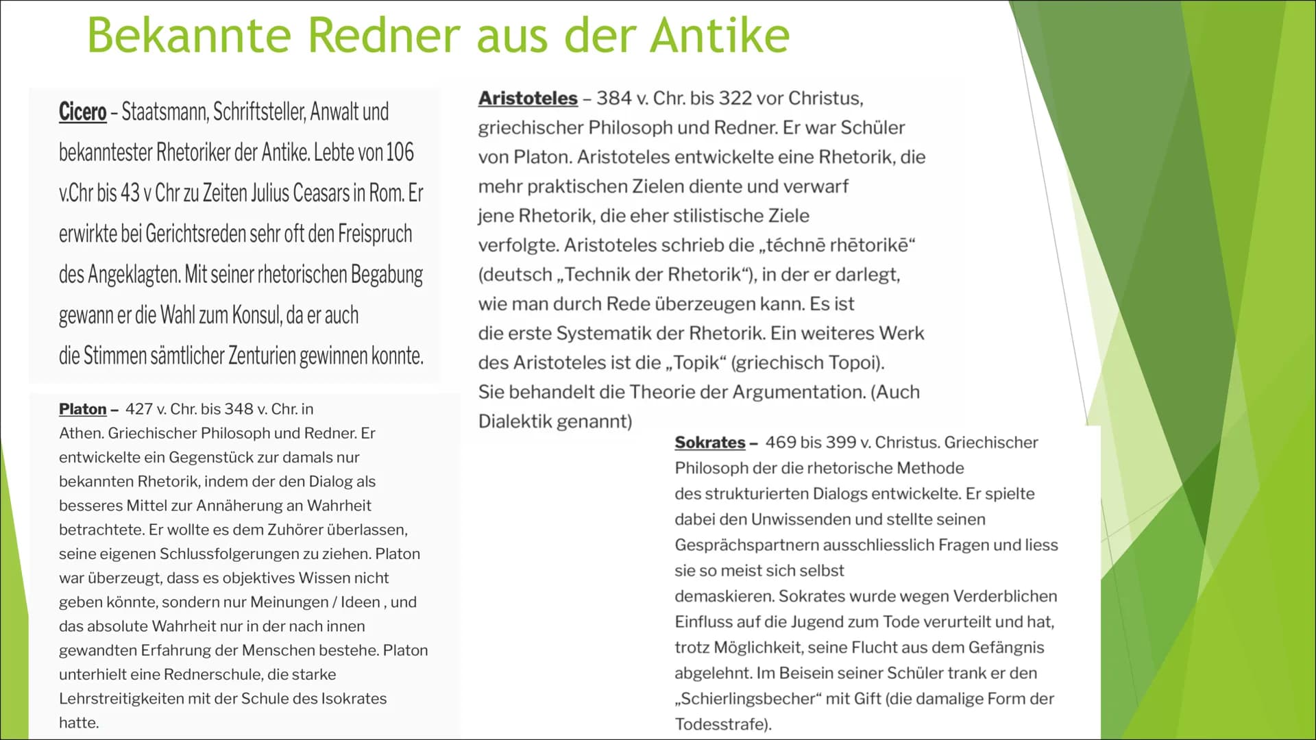 Sprache und Öffentlichkeit
Inklusive: Antike Rhetorik und Redeanalyse Inhaltsverzeichnis
Begriffserklärung Rhetorik
Übergang von griechische