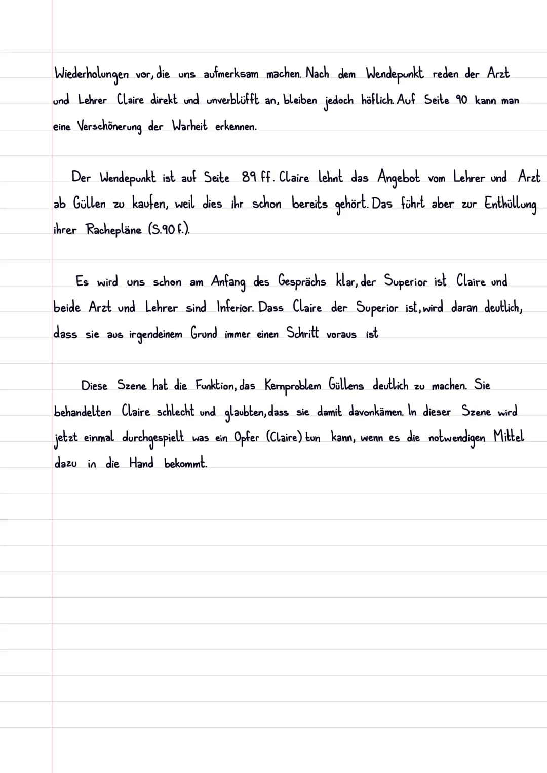 Analyse-Claire, Lehrer, Arzt
"}
Die tragische Komödie Der Besuch der alten Dame", verfasst von Friedrich Dürrenmatt,
Erstaufführung im Jahre