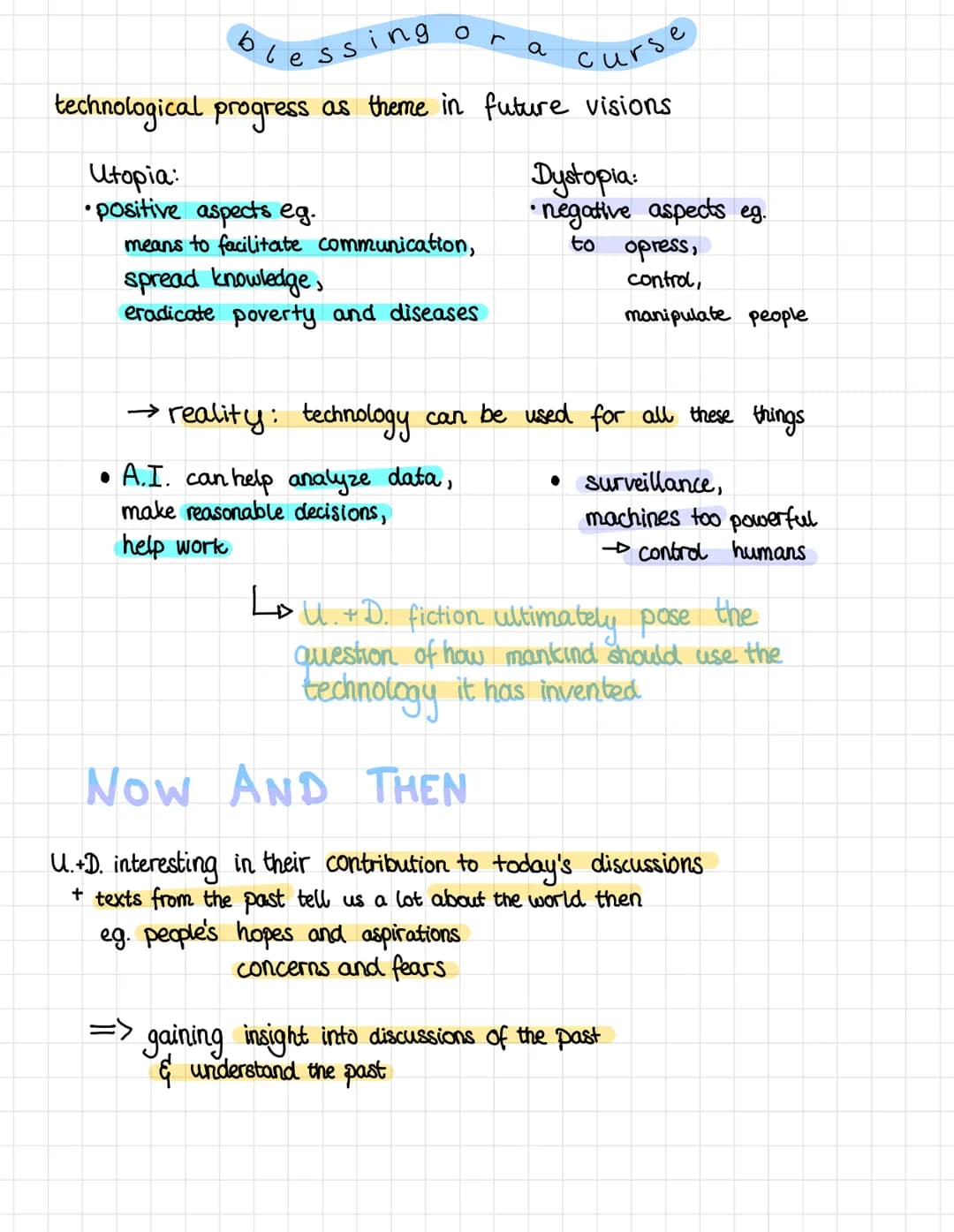 t
h
H
O
n
9
UTOPIA OR DYSTOPIA -VISIONS OF THE FUTURE
Utopias:
Set in the future, positive
•thought experiments
•commentaries on the society