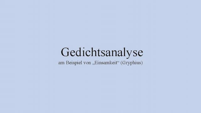 Know Gedichtsanalyse thumbnail
