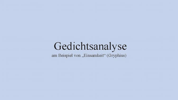 Know Gedichtsanalyse thumbnail