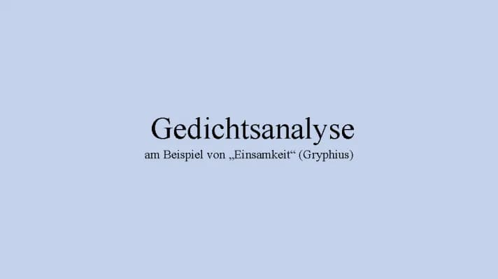 Know Gedichtsanalyse thumbnail