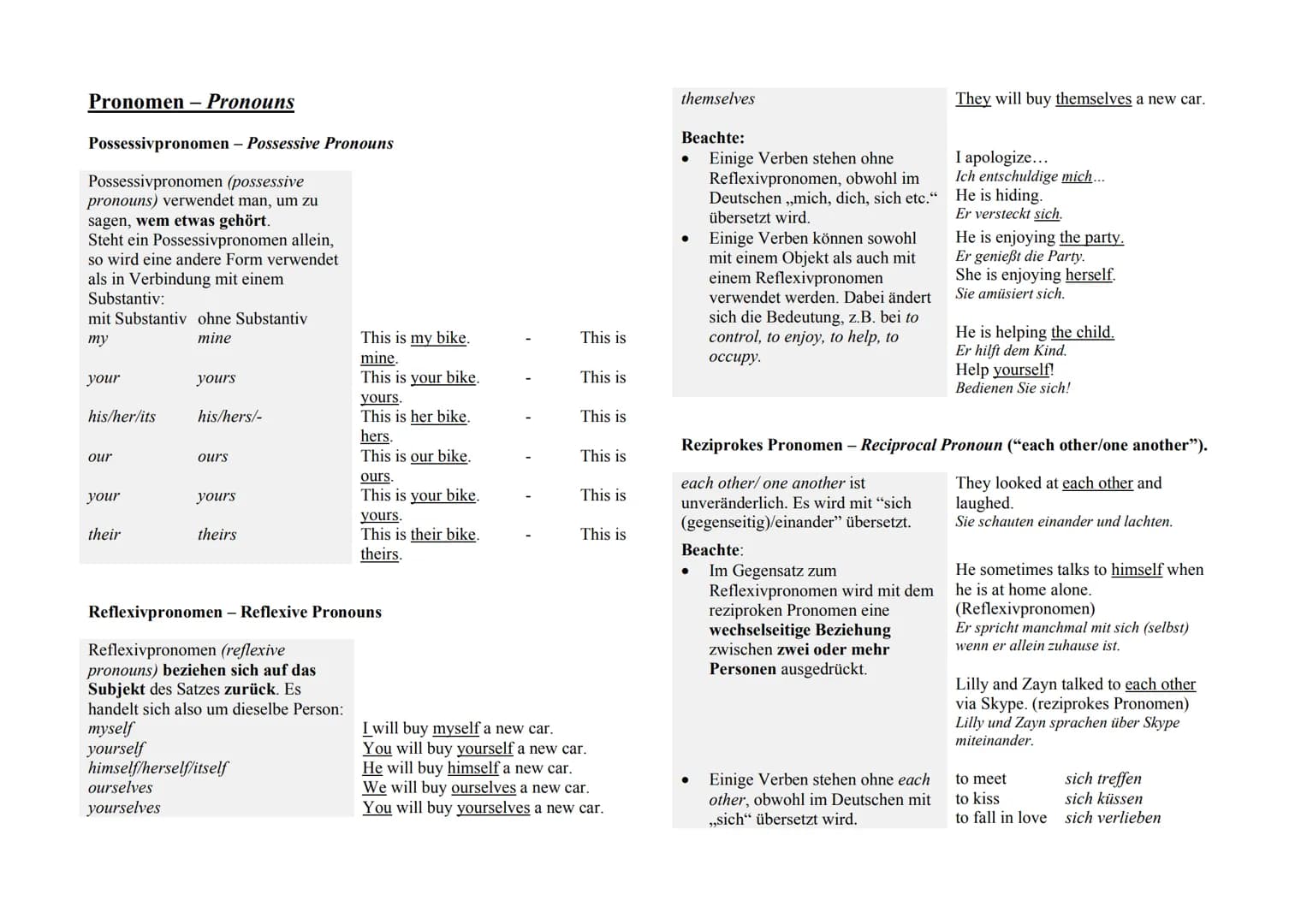 BESONDERHEITEN EINIGER WORTARTEN
Adjektive und Adverbien
Bildung und Verwendung von Adverbien - Formation and Use of Adverbs
Bildung
Adjekti