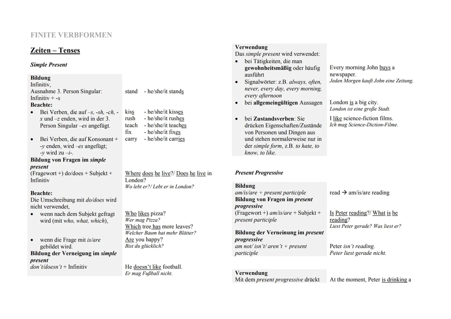 BESONDERHEITEN EINIGER WORTARTEN
Adjektive und Adverbien
Bildung und Verwendung von Adverbien - Formation and Use of Adverbs
Bildung
Adjekti