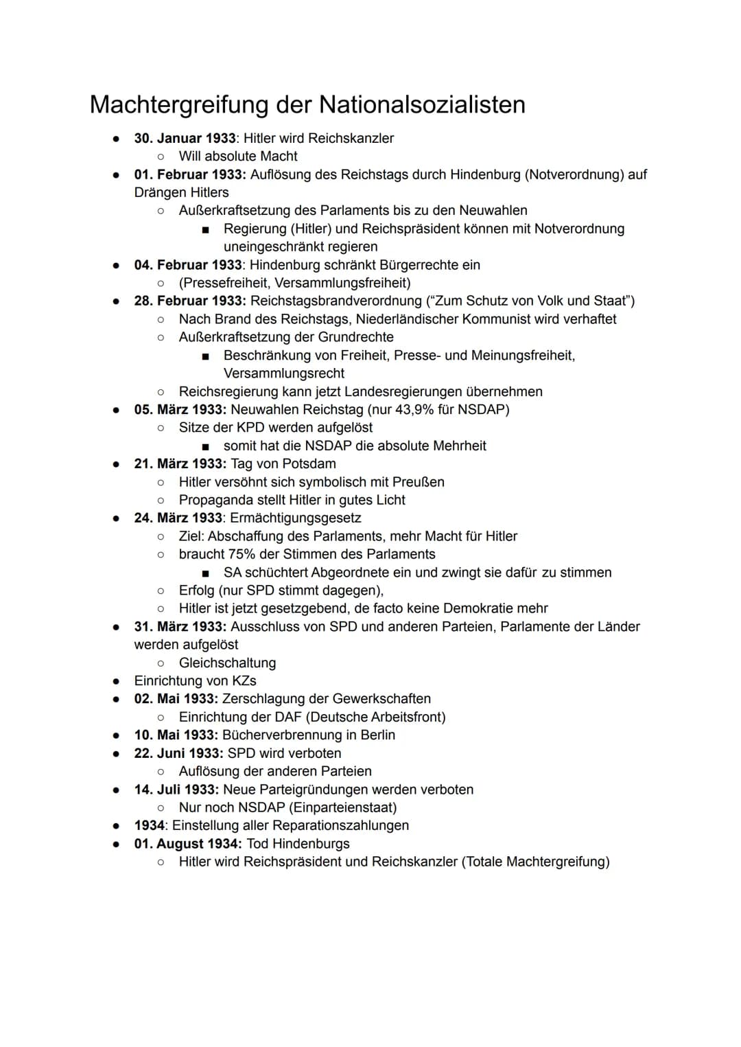 Nationalsozialismus
Allgemein
Entstehung
Ideologie
Bewegung
Machtergreifung der Nationalsozialisten
Bausteine der NS-Gesellschaft
1. Wirtsch