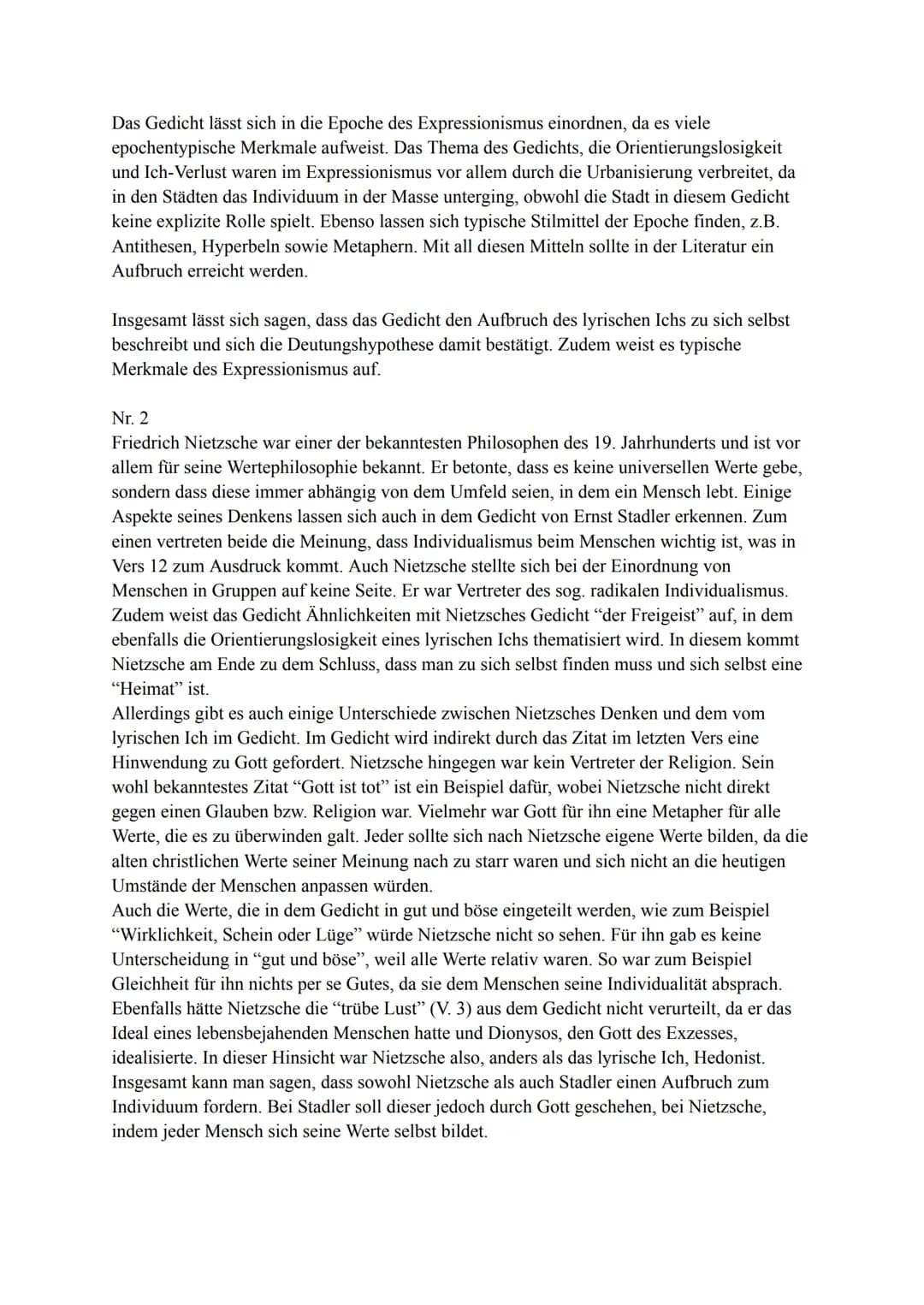 Klausur Gedichtanalyse
Aufgabenteil 1 (70 %): 14 NP
Aufgabenteil 2 (30 %): 15 NP
Gesamt: 14 NP
1. Analysieren und interpretieren Sie das vor