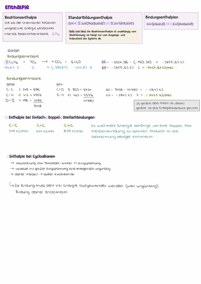Chemie- lernzettel THERMODYNAMIK, KINETIK & CHEMISCHES GLEICHGEWICHT
Thermodynamik
1. Hauptsatz der Thermodynamik
Energieerhaltungssatz
Ener