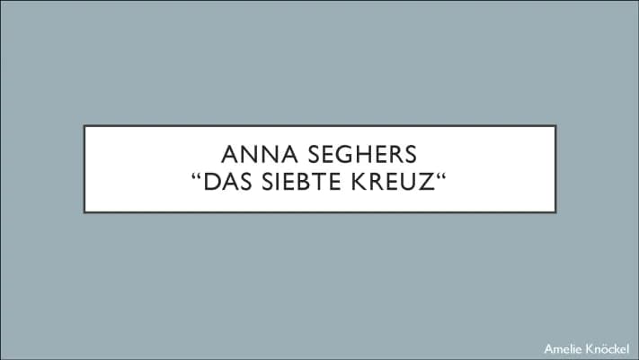 Know Anna Seghers das siebte Kreuz thumbnail