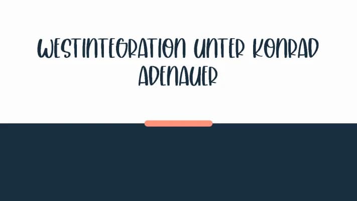 Know Westintegration unter Adenauer thumbnail