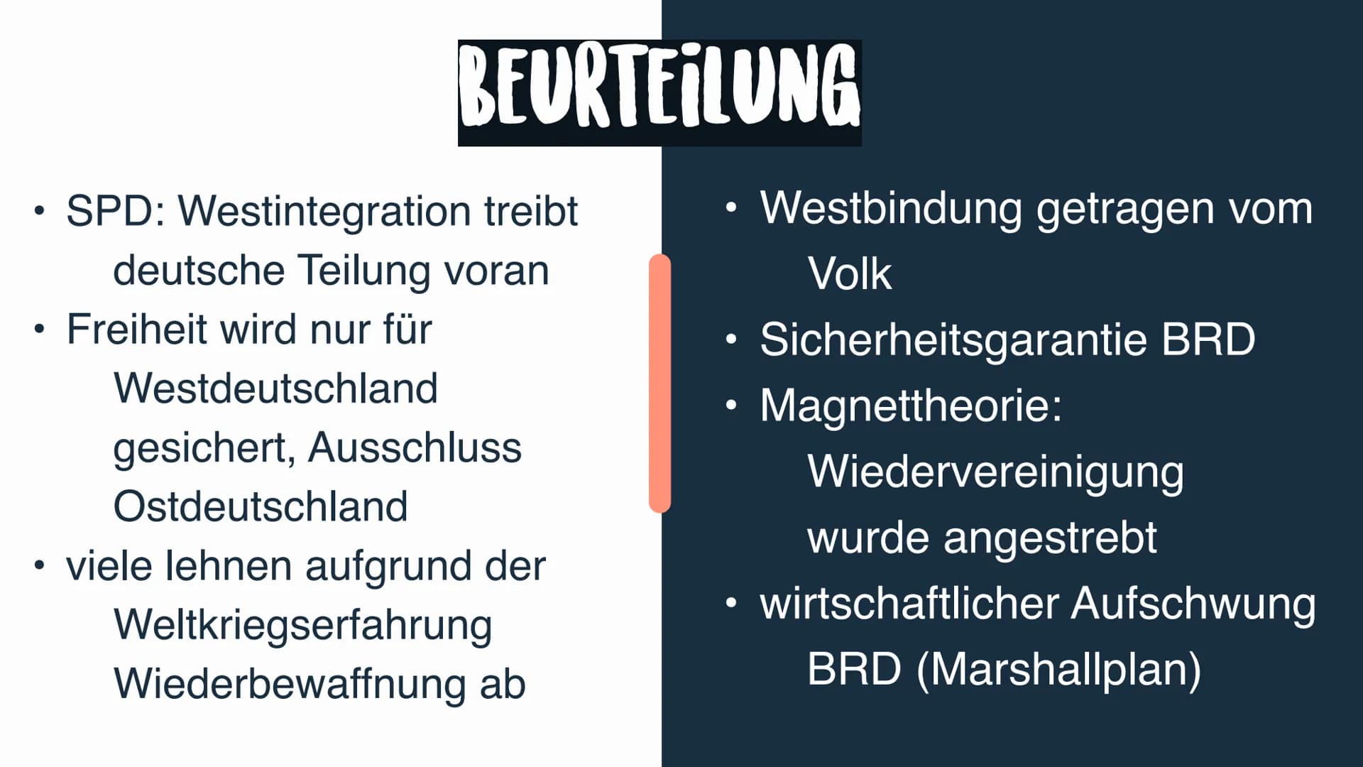 WESTINTEGRATIOh UnTER KOMRAD
ADENAUER Westintegration bezeichnet die
Integration der BRD in die
politischen, ökonomischen und
militärischen 
