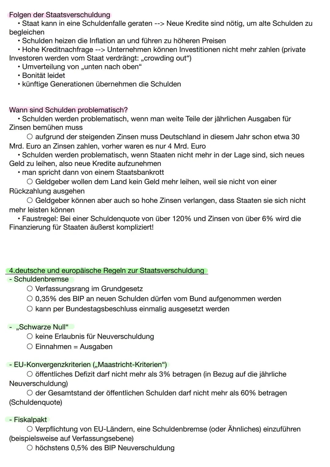 Sozialwissenschaften - Klausur Nr.2
Thema: Konjunktur
1.Magisches Viereck
Hoher Beschäftigungsstand
- Definition: möglichst viele Menschen s