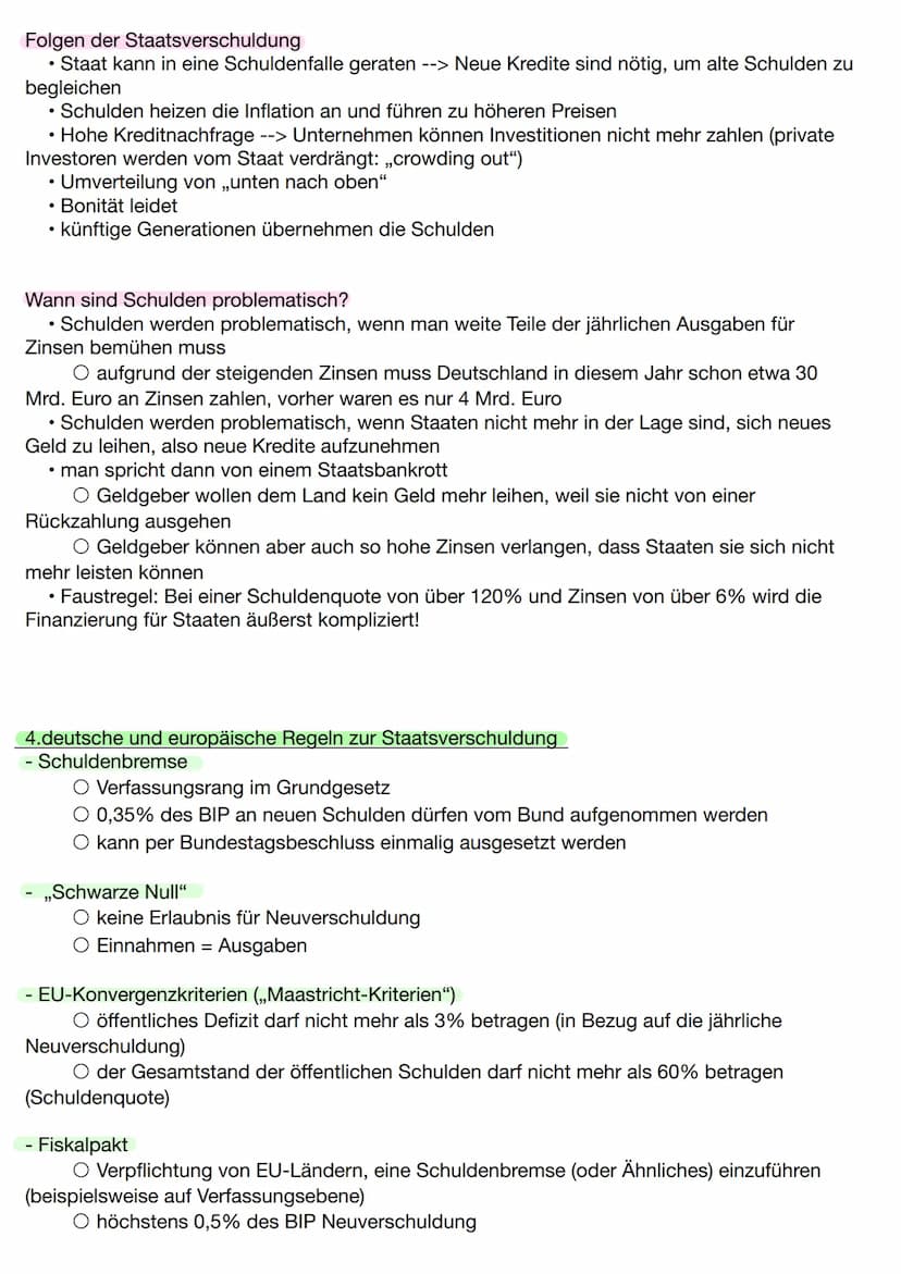 Sozialwissenschaften - Klausur Nr.2
Thema: Konjunktur
1.Magisches Viereck
Hoher Beschäftigungsstand
- Definition: möglichst viele Menschen s