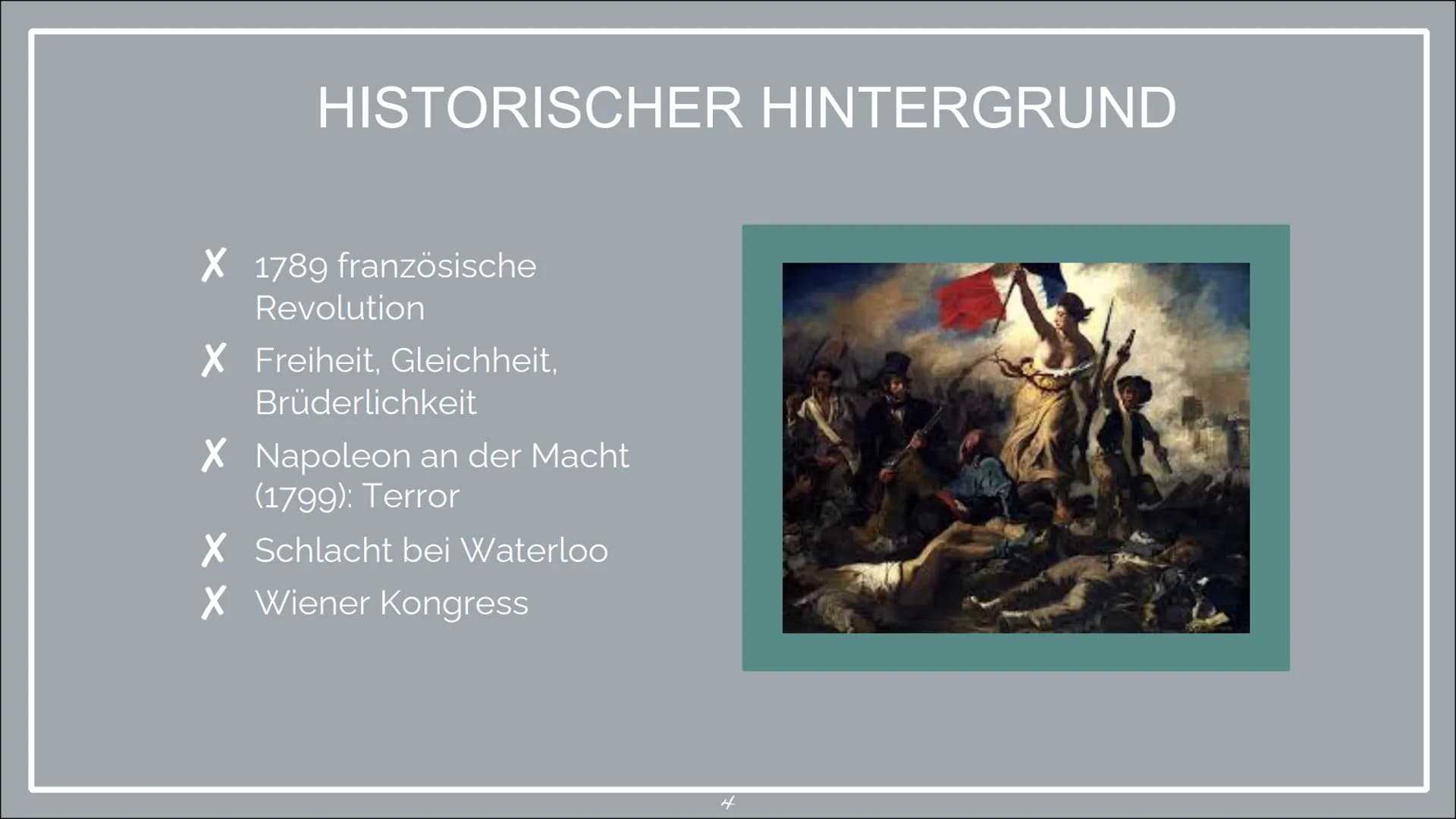 DIE KLASSIK
Eine Präsentation von Laura, Lilli und Emely INHALTSVERZEICHNIS
X Allgemeines zur Klassik
X Historischer Hintergrund
X Was macht