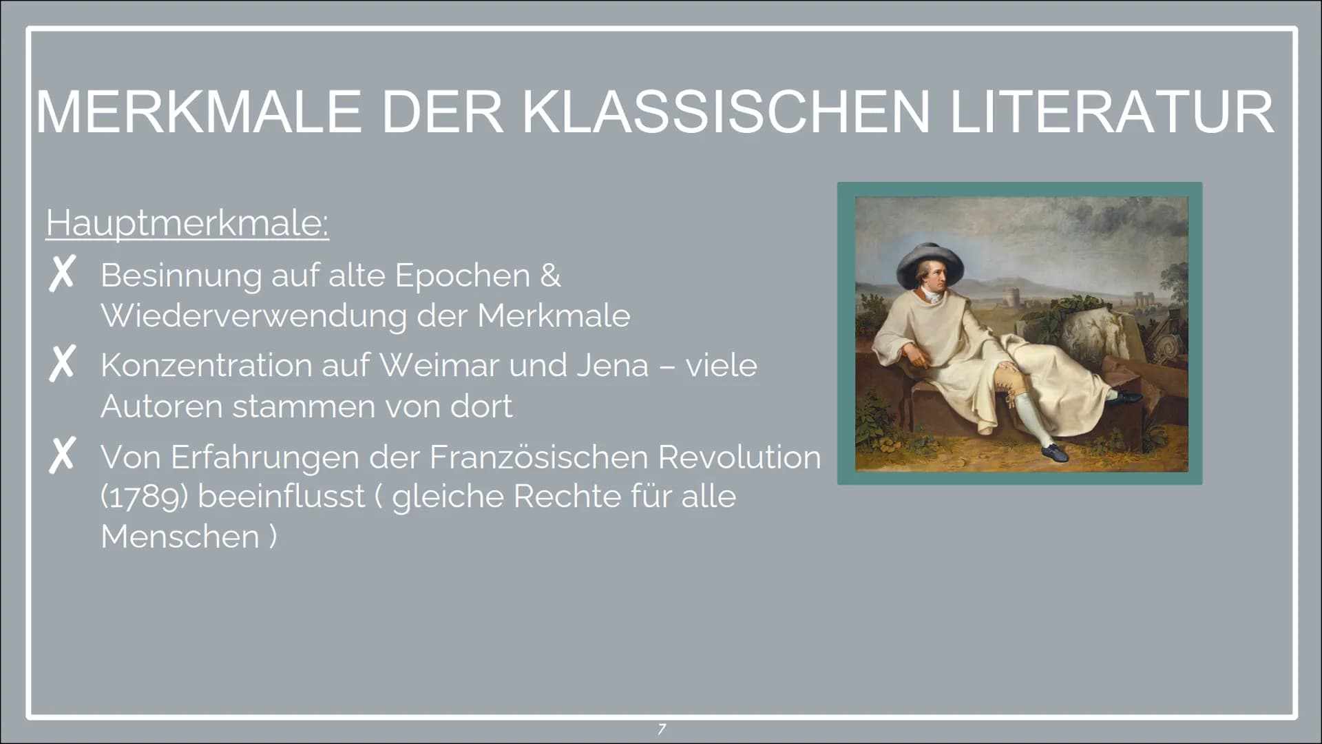 DIE KLASSIK
Eine Präsentation von Laura, Lilli und Emely INHALTSVERZEICHNIS
X Allgemeines zur Klassik
X Historischer Hintergrund
X Was macht