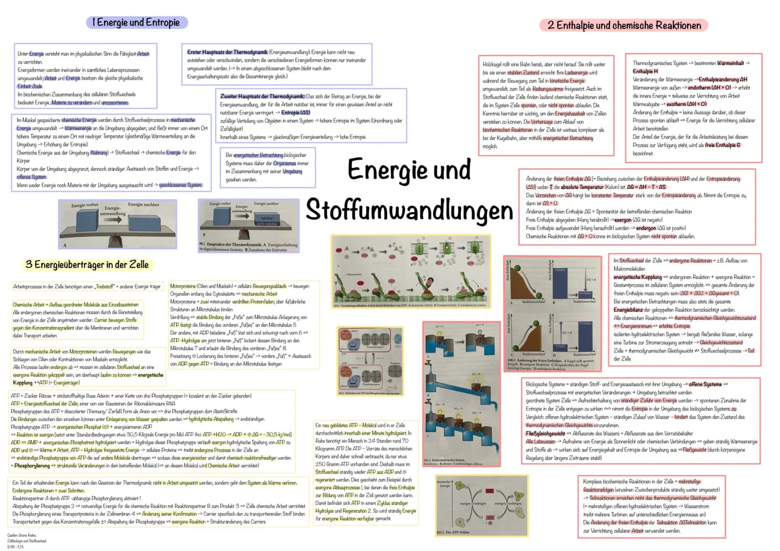 I Energie und Entropie
Unter Energie versteht man im physikalischen Sinn die Fähigkeit Arbeit
zu verrichten
Energieformen werden ineinander 