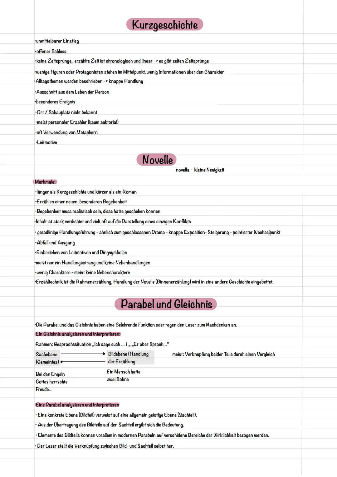 unmittelbarer Einstieg
offener Schluss
-keine Zeitsprünge, erzählte Zeit ist chronologisch und linear -> es gibt selten Zeitsprünge
wenige F