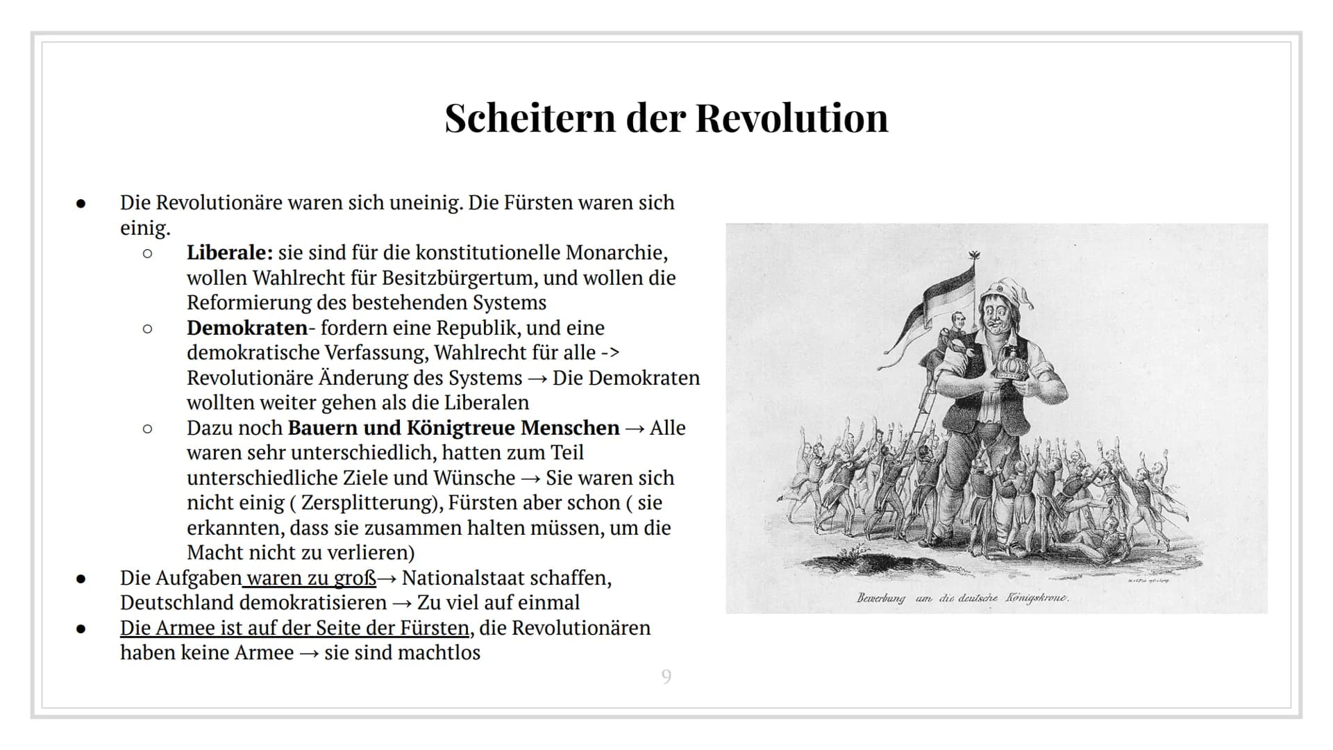 Revolution 1848/49
In Deutschland Inhaltsverzeichnis
1. Kurze Zusammenfassung I und II
2. Märzrevolution
3. Nationalversammlung
4. Frankfurt