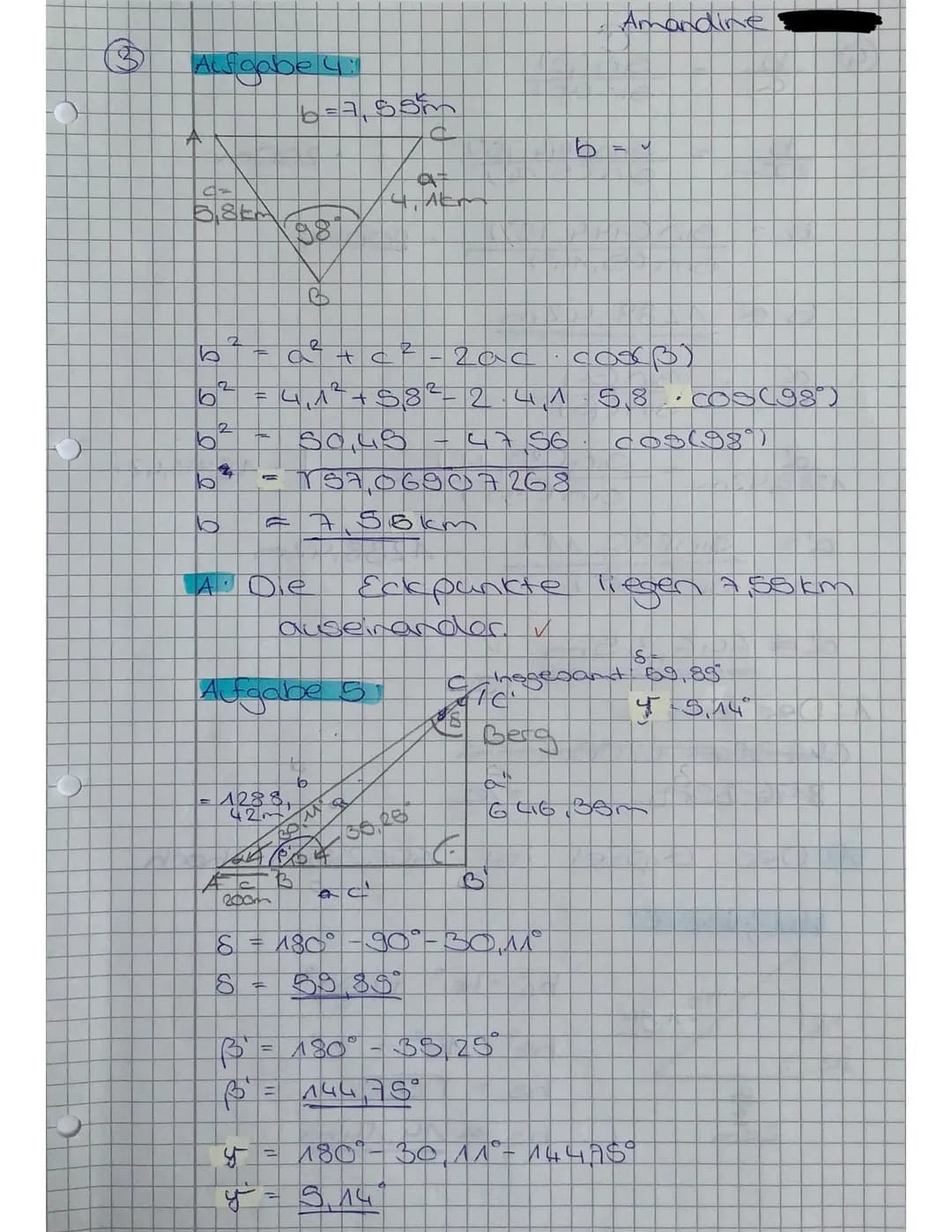 0
Á
Mathematikarbeit Nr. 2 Klasse 10cG
A Aufgabe 1: Wie hoch ist eine Tanne, wenn ihr Schatten 27 m lang ist und
die Sonnenstrahlen unter ei