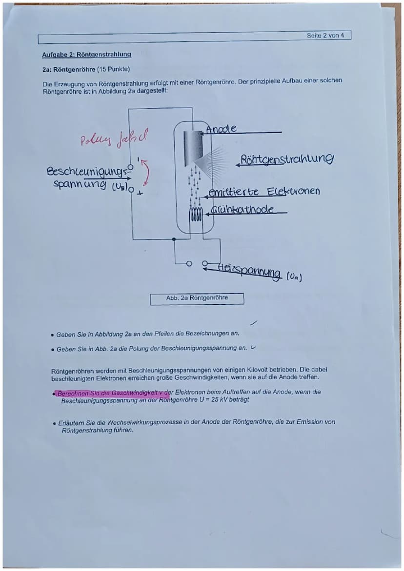 Zweite Physik-Klausur GK Q2
Name:......
Aufgabe 1: Franck-Hertz-Versuch (21 Punkte)
Mit Hilfe des Franck-Hertz-Versuchs konnten wesentliche 