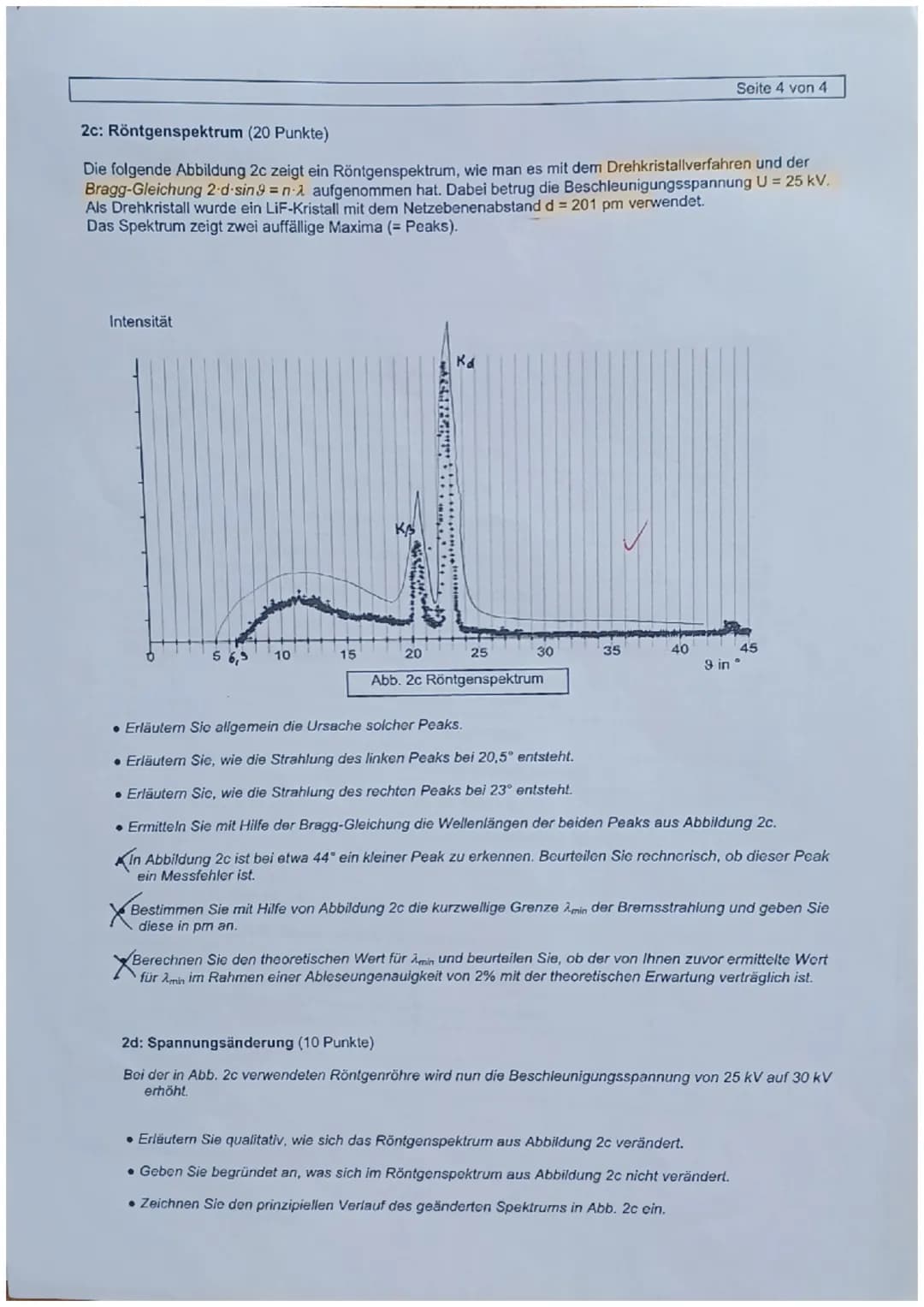 Zweite Physik-Klausur GK Q2
Name:......
Aufgabe 1: Franck-Hertz-Versuch (21 Punkte)
Mit Hilfe des Franck-Hertz-Versuchs konnten wesentliche 