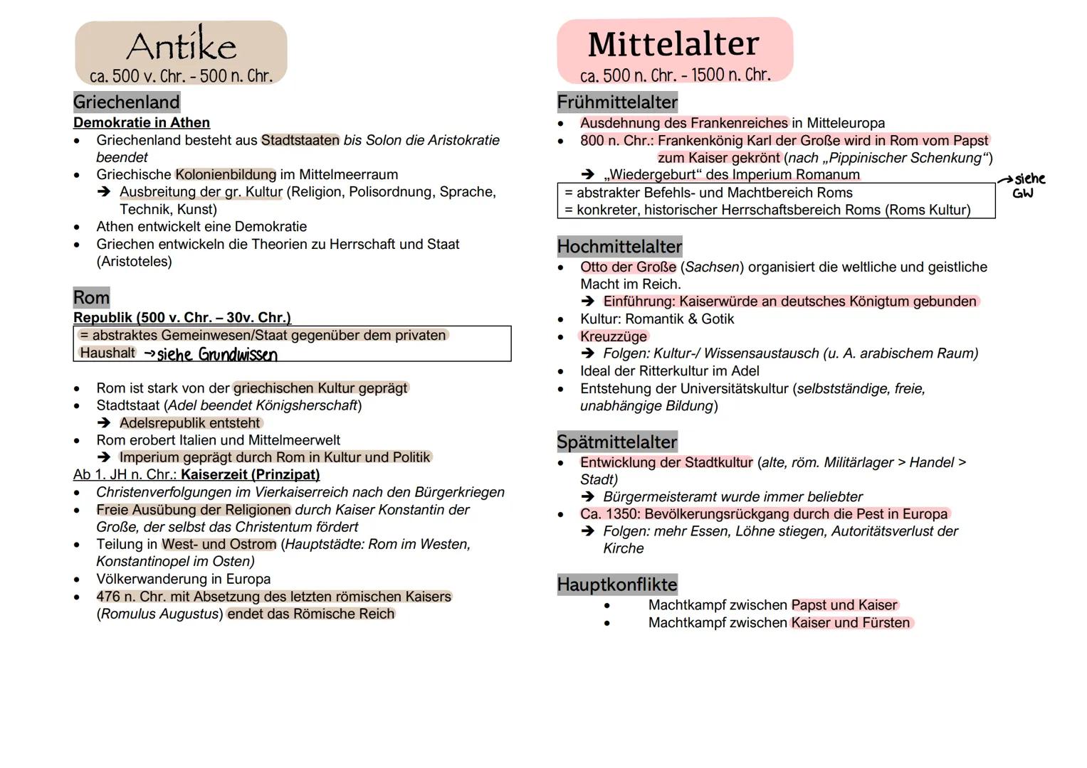 Antike
ca. 500 v. Chr. - 500 n. Chr.
Griechenland
Demokratie in Athen
● Griechenland besteht aus Stadtstaaten bis Solon die Aristokratie
bee