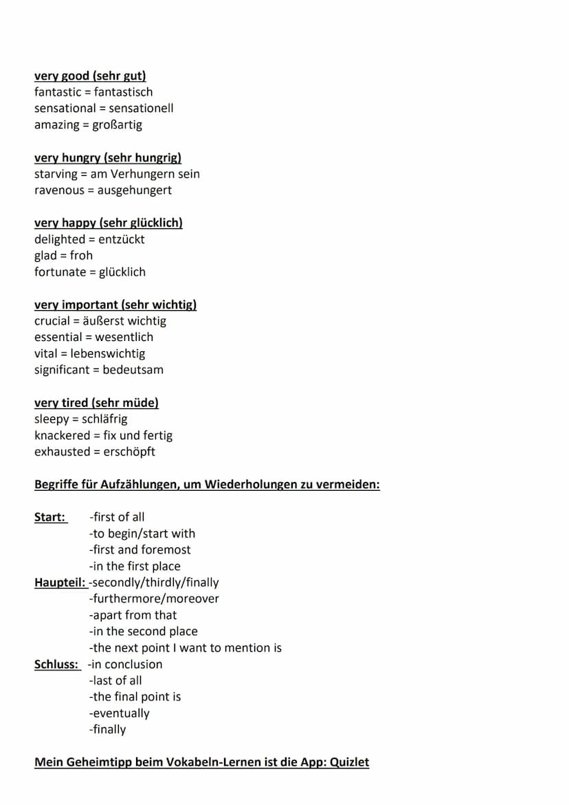 Englische(n) Ausdruckweise/Wortwahl/Stil verbessern
Um deine Ausdrucksweise im Englischen zu verbessern und deinen Schreibstil
hervorzuheben