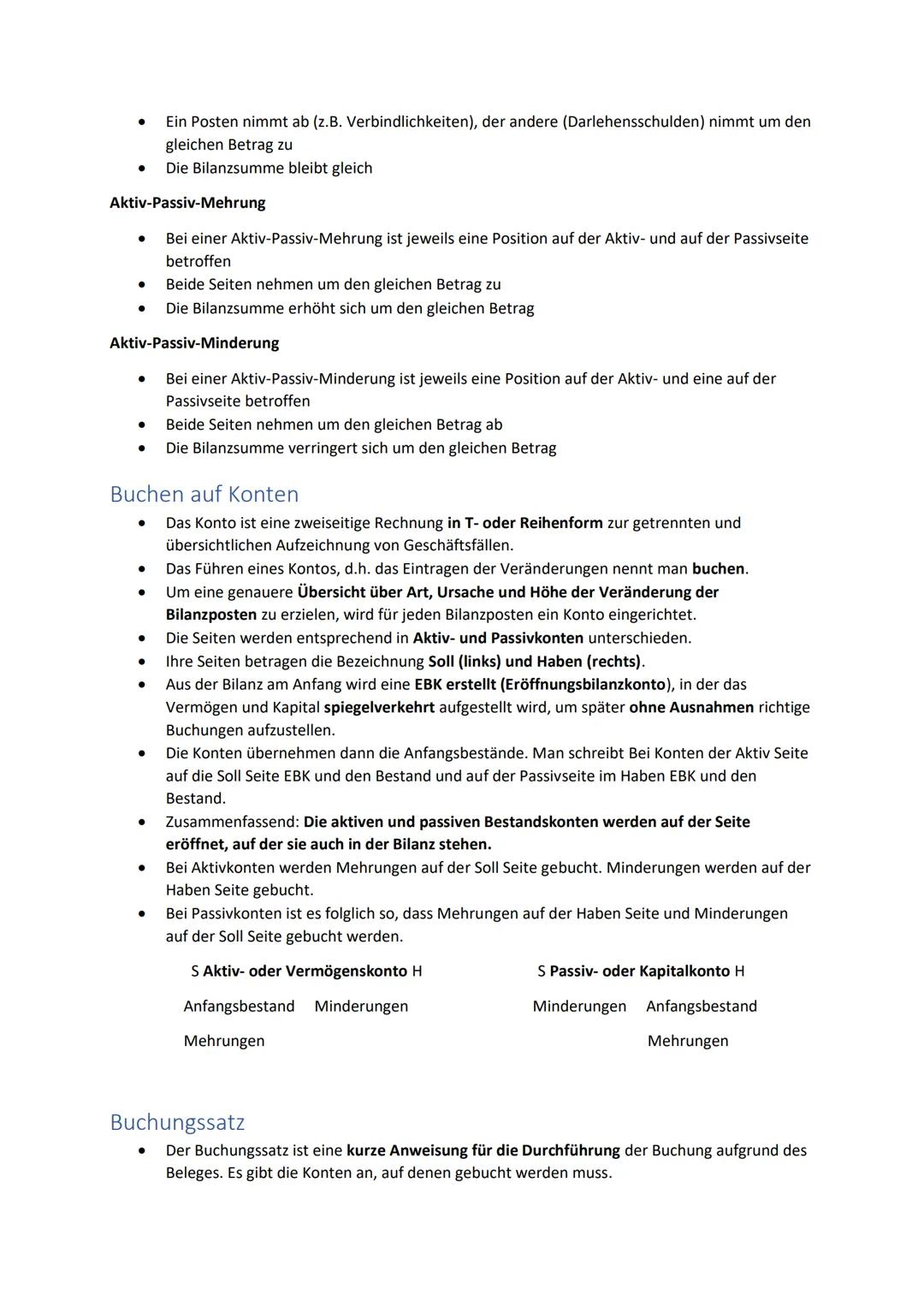 BWR Lernzettel
●
●
Bilanz aufstellen/Bilanzveränderung (Aktiv/Passiv Tausch usw.)/Bilanz Anteile aufstellen
Buchen auf Konten+abschließen
● 