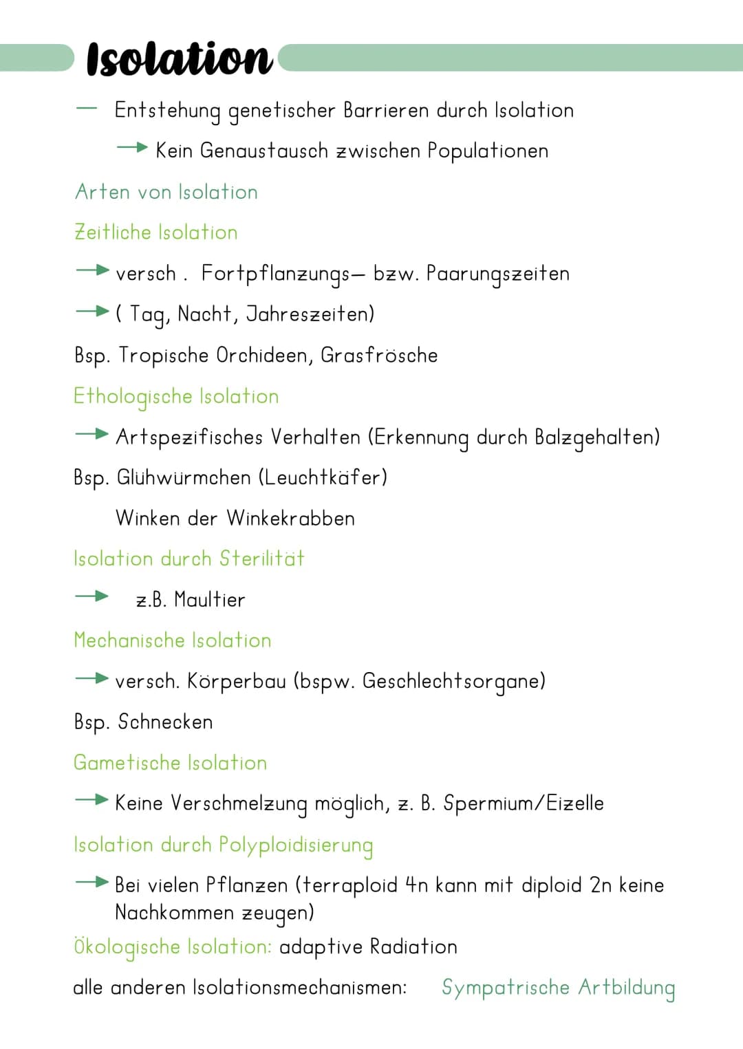 Synthetische Evolutionstheorie
= erweiterte Evolutionstheorie, welche die Erkenntnisse
Charles Darwins mit neuen Erkenntnissen der Genetik
(