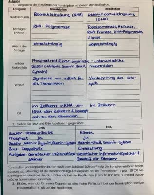 Know Transkription (RNA) vs Replikation (DNA)  thumbnail