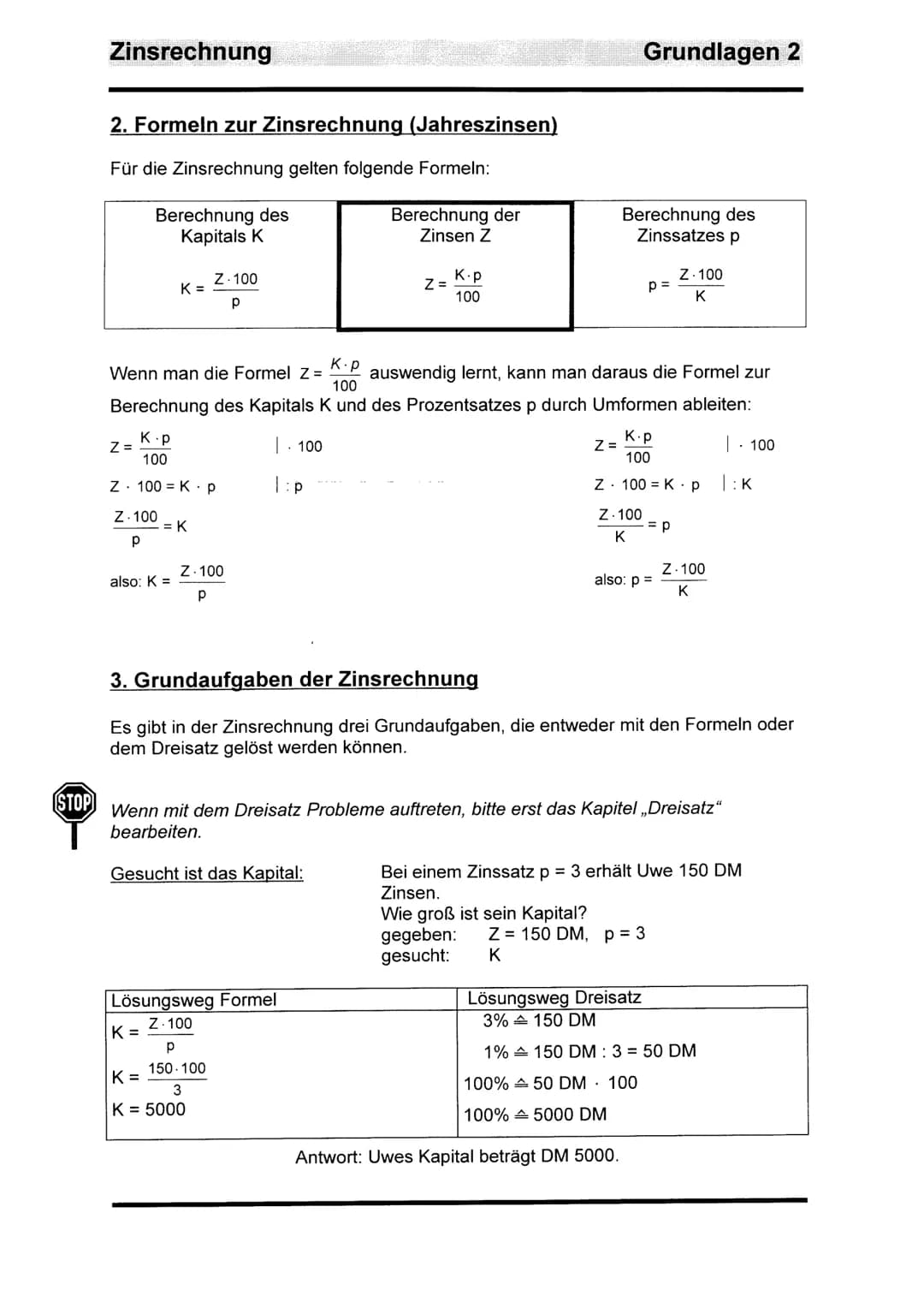 Prozentrechnung
1. Einführung in die Prozentrechnung
Prozentrechnung ist Hundertstelrechnung. Prozent bedeutet Hundertstel.
25 % (sprich ,,2