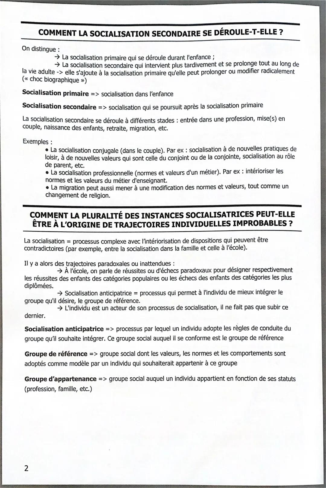 # 6 – COMMENT LA
SOCIALISATION CONTRIBUE-T-
ELLE À EXPLIQUER LES
DIFFÉRENCES DE
COMPORTEMENT DES
INDIVIDUS ?

LA SOCIALISATION, UN PROCESSUS