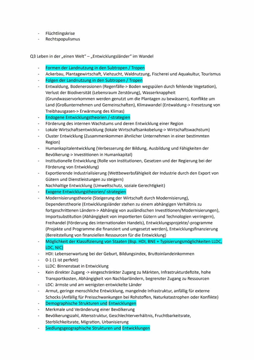 Erdkunde Leistungskurs Vorbereitung
Themen:
Raumorientierung
Raumanalyse
Raumverständnis
Raumbewertung
Siedlungsentwicklung und Raumplanung 