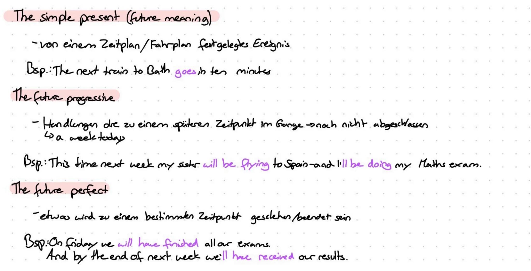 # 1. tenser

## The simple present

-man spricht über Handlungen/Ereignisse die wiederholt, regelmäßig, immer, nie passion
always, usually, 