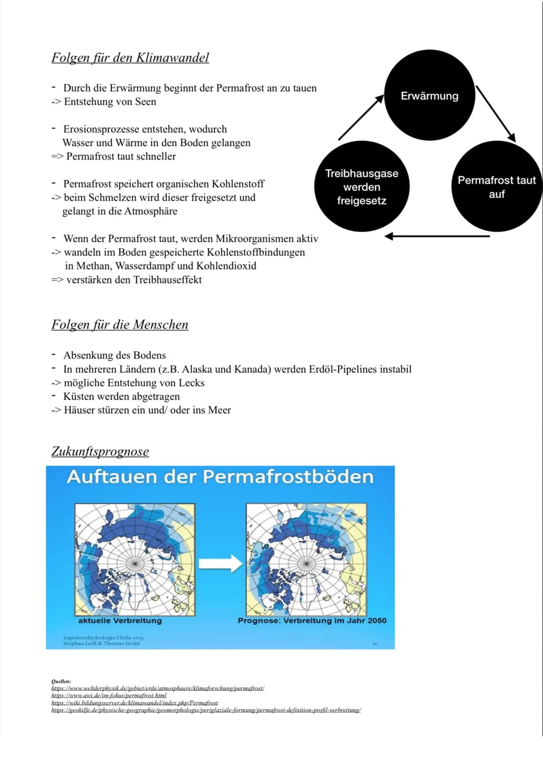 Definition
Der Permafrostboden (auch Dauerfrostboden genannt) ist ein Erdboden, welcher mindestens zwei
Jahre eine Temperatur von unter 0 °C