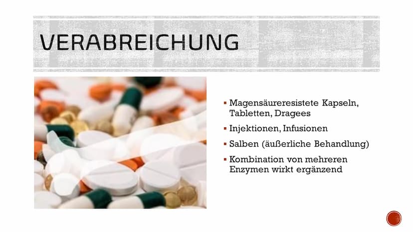 ENZYME
IN DER
MEDIZIN AGENDA
▪ Allgemeines
Entwicklung
Funktionen im Körper
▪ Anwendungsgebiete
Verabreichung
Konkrete Beispiele
■
■
■
■
■
I