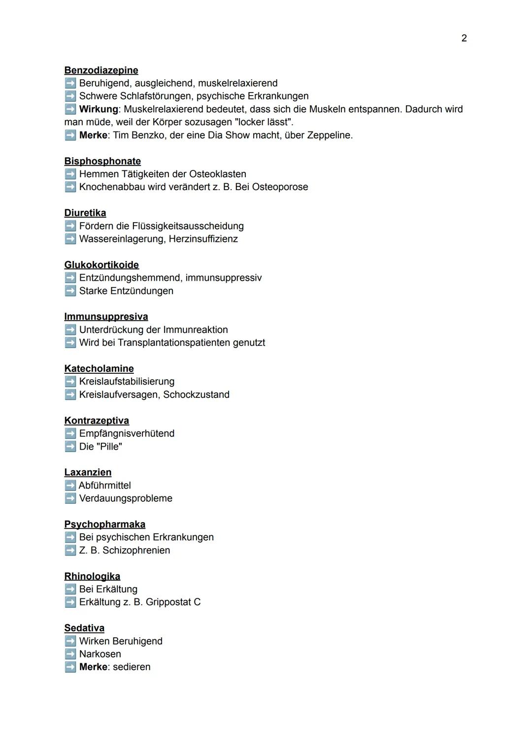 Zusammenfassung Gesundheit
Thema: Arzneimittellehre
Analgetika
Schmerzreduzierend
→ Verletzungen, Kopfschmerzen (z. B Ibuprofen)
Antibiotika