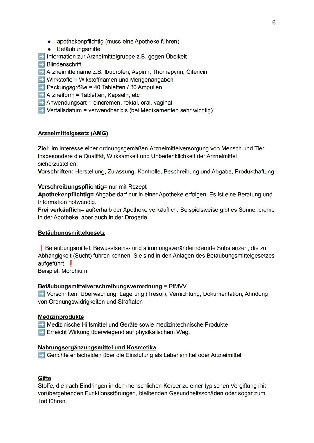 Zusammenfassung Gesundheit
Thema: Arzneimittellehre
Analgetika
Schmerzreduzierend
→ Verletzungen, Kopfschmerzen (z. B Ibuprofen)
Antibiotika
